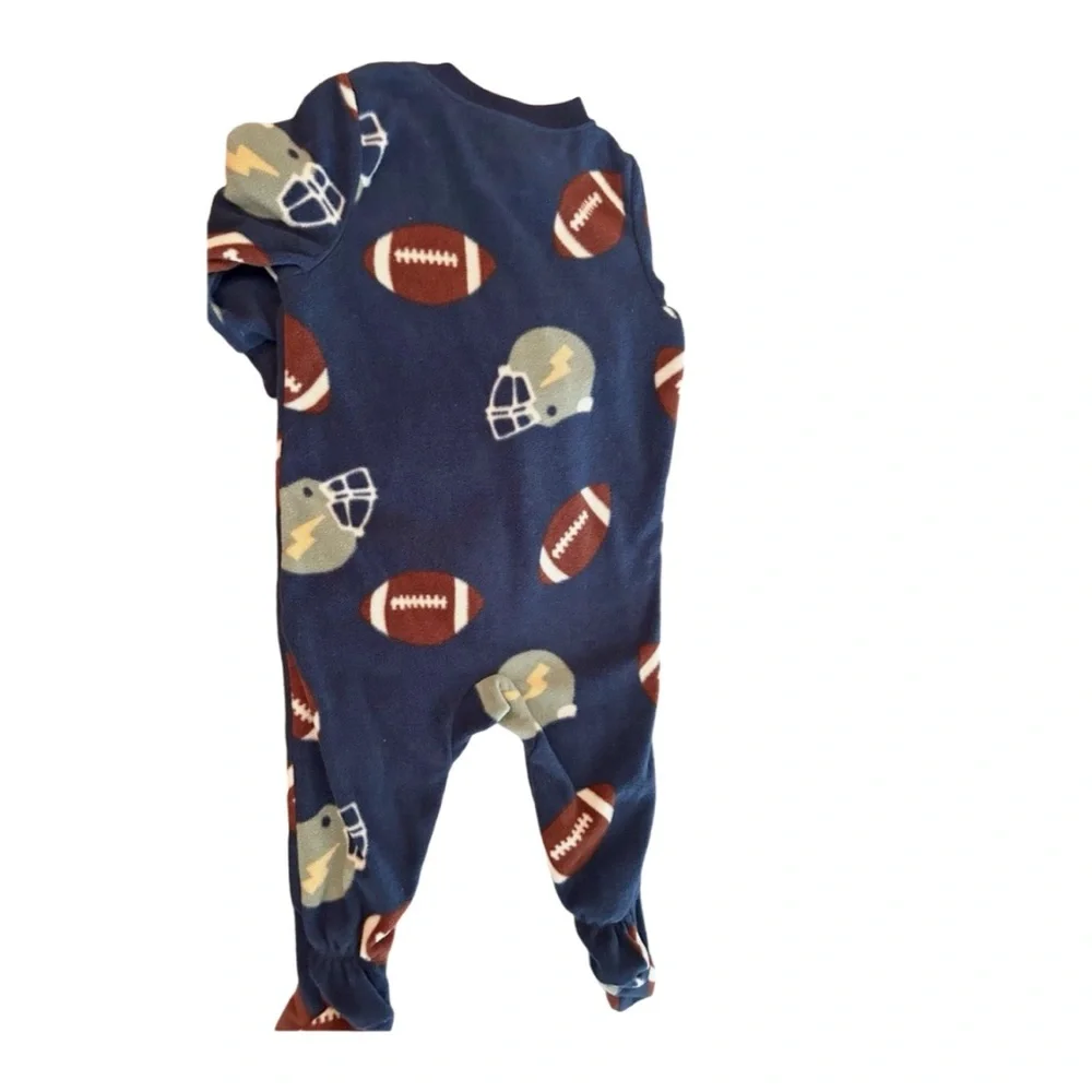 🇺🇸❄️👍GUC CARTER’s | 6m | Unisex Baby warm pyjama sleeper - Football 🏈 - Picture 4 of 12